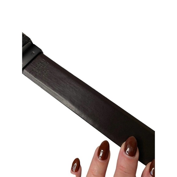 Calvin Klein Men's Reversible Black Brown Leather Belt Size 38-42 Swivel Buckle - Picture 4 of 7